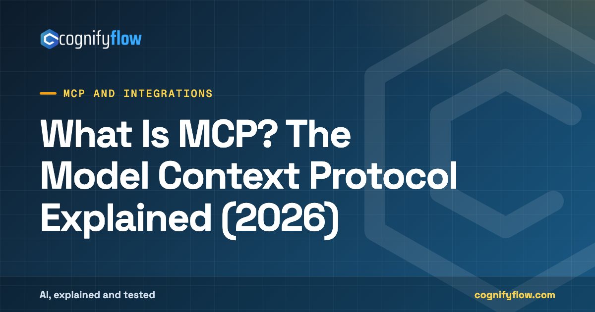 What Is MCP? The Model Context Protocol Explained (2026): CognifyFlow cover
